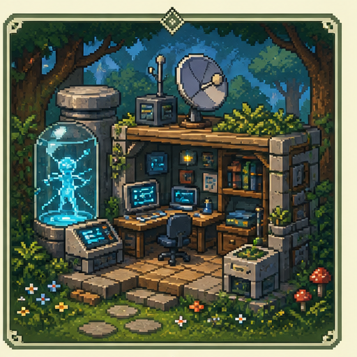 AI 实验站像素场景